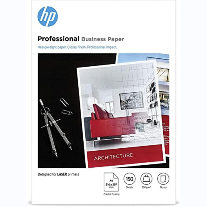 HP Professional Business Laser-Papier (A4, 150 Blatt, glänzend, 200 g/m²) glänzend A4 200g/m, glänze