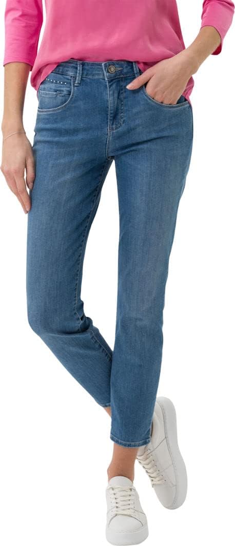 BRAX Damen Style Shakira S Verkürzte Light Denim Jeans 26W / 32L Used Summer Blue, 26W / 32L Used Su