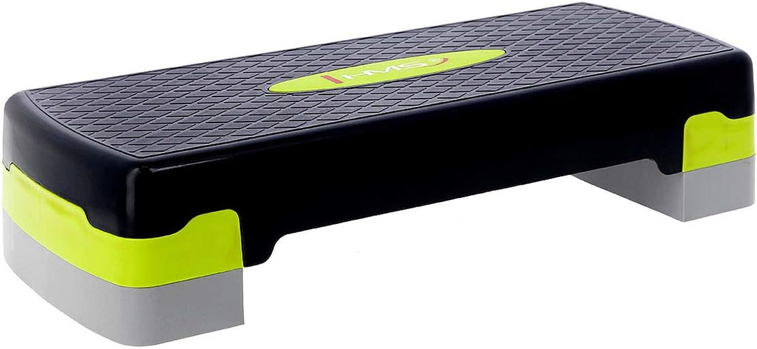 HMS Steppbrett Crossfit Fitness Stepper 3-Stufen Stepper Step-Bench - Grün-grau - AS002 - Länge 67 c