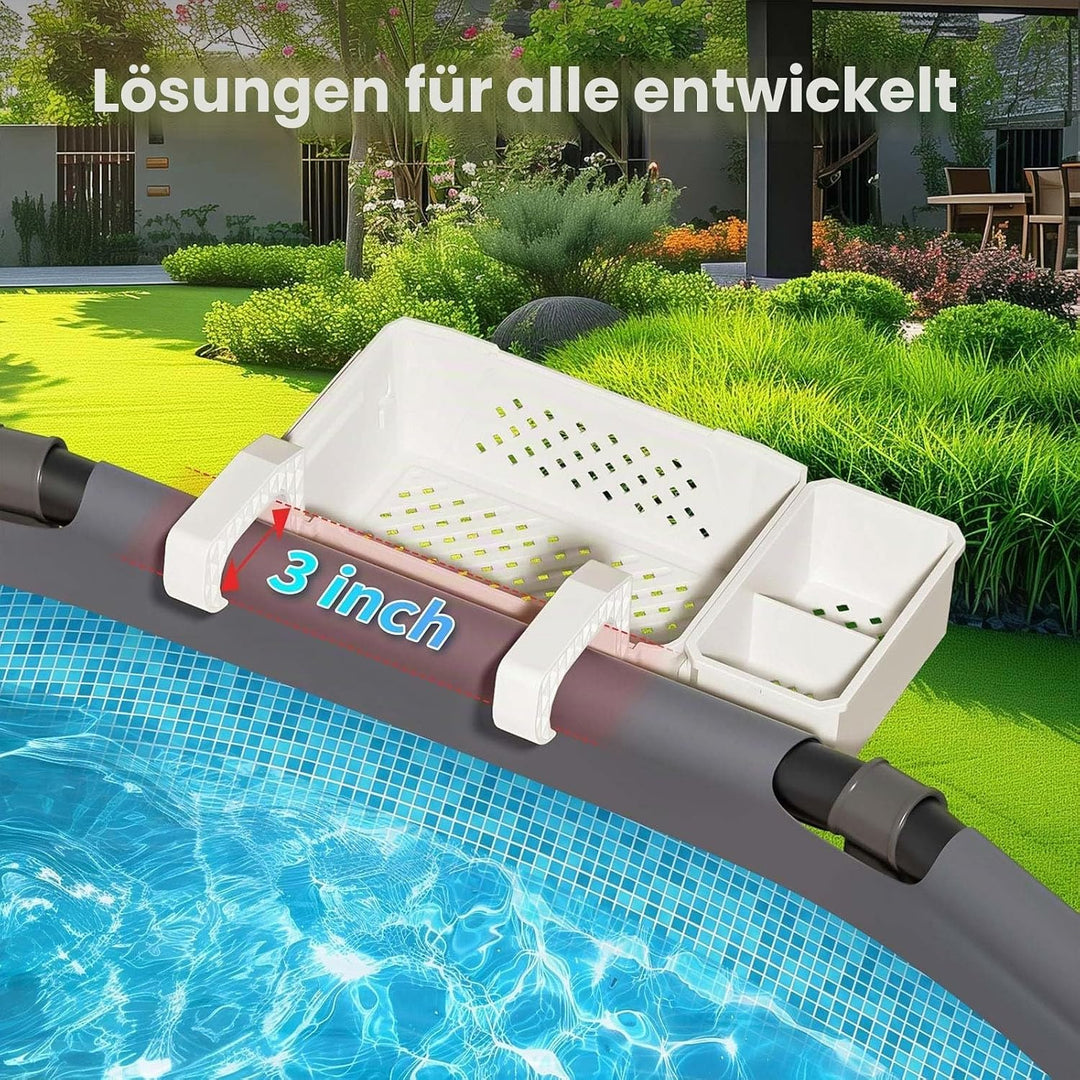 Pool Aufbewahrungskorb Set inklusive Kunststoff Pool Korb Pool Getränkehalter Hot Tub Zubehör für Au