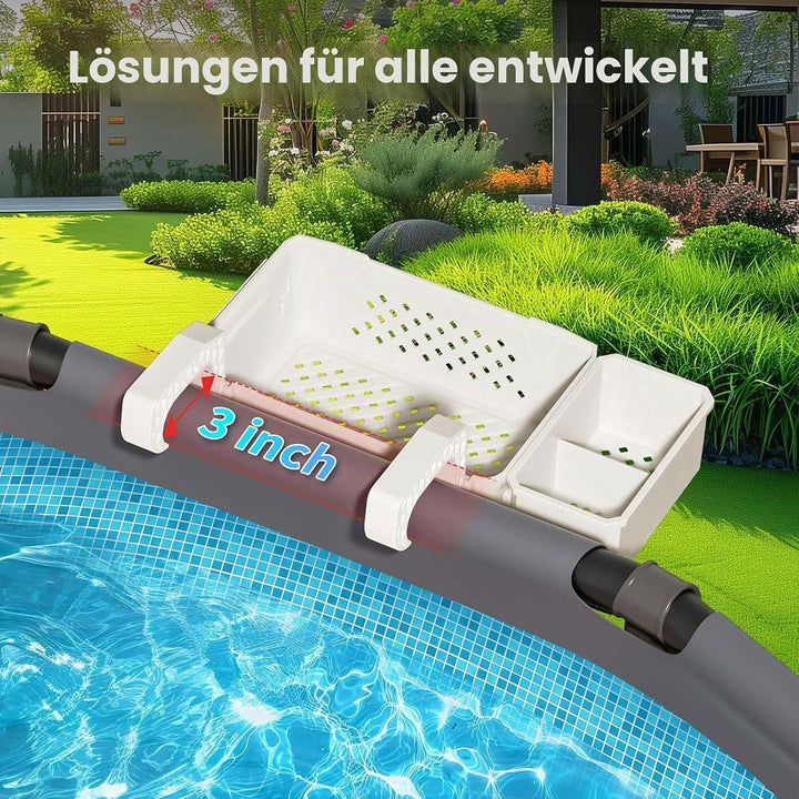 Pool Aufbewahrungskorb Set inklusive Kunststoff Pool Korb Pool Getränkehalter Hot Tub Zubehör für Au