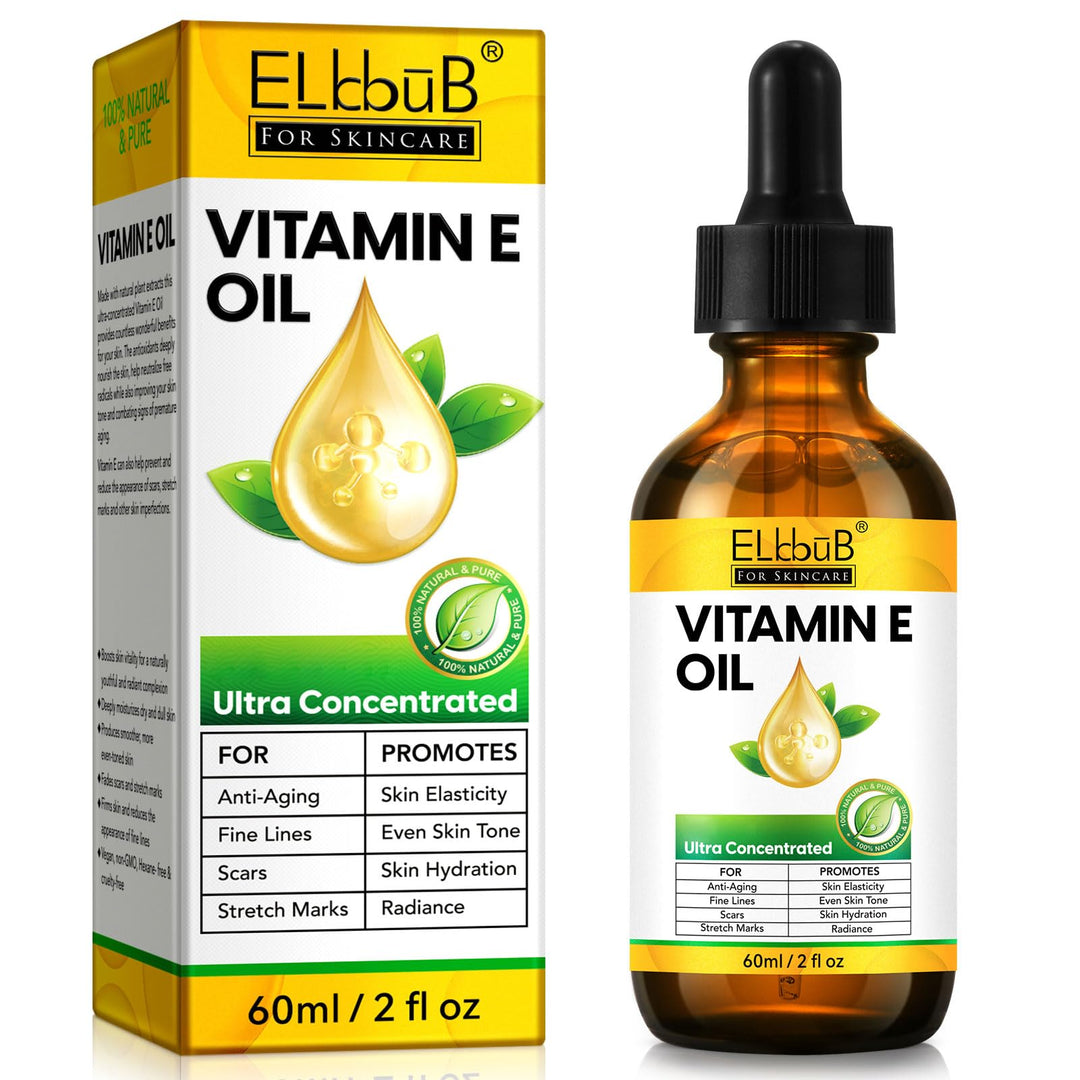 Vitamin E Öl 75000 IE - Reines Bio Vitamin E Öl für Haut, Gesicht & Körper - Straffende Pflege gegen