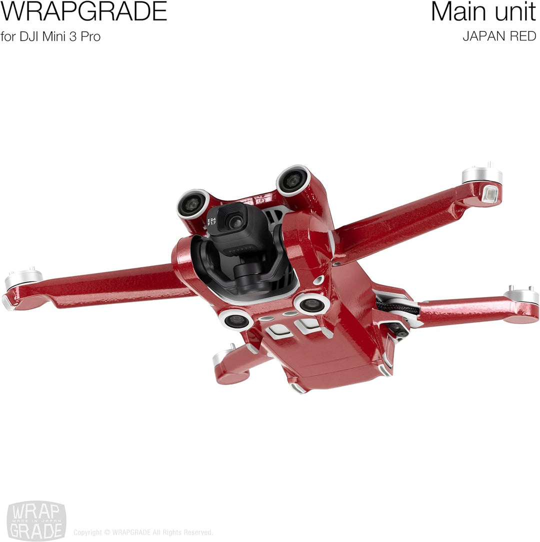 WRAPGRADE Skin Kompatibel mit DJI Mini 3 Pro (Japan RED)