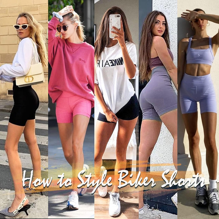 ACTINPUT Radlerhose Damen mit Taschen High Waist Yoga Shorts Kurze Leggings Blickdicht Sporthose Hot