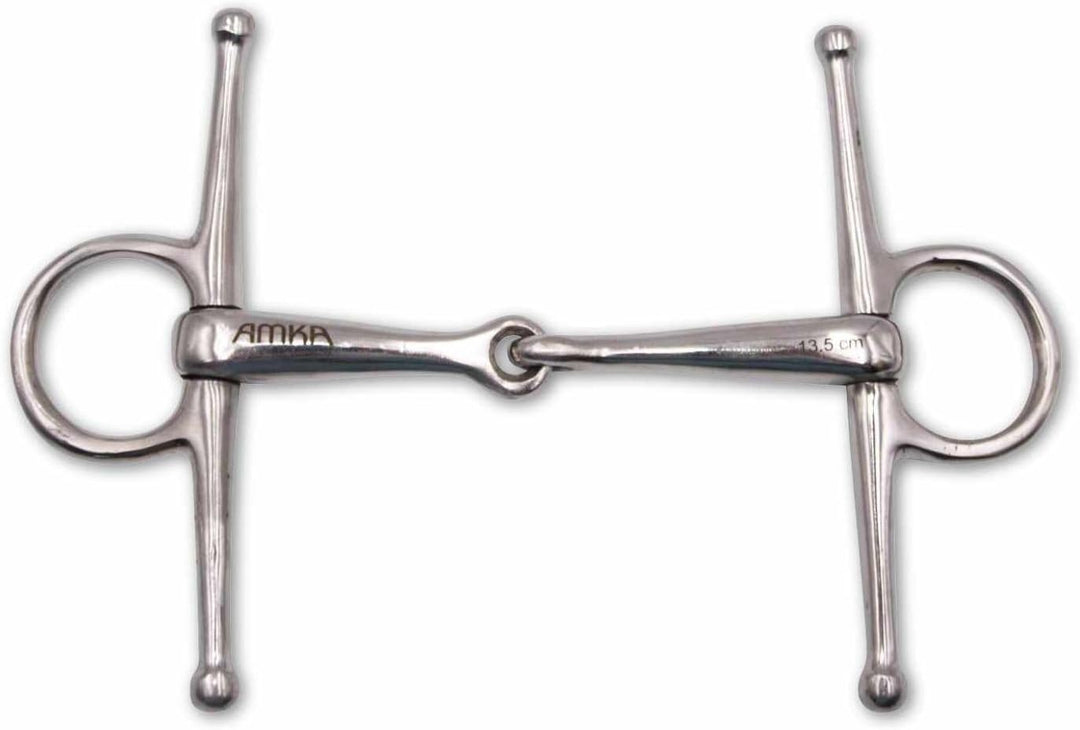 AMKA Knebeltrense Schenkeltrense massiv Edelstahl Stärke 18 mm Ringe 45 mm 13,5, 13,5