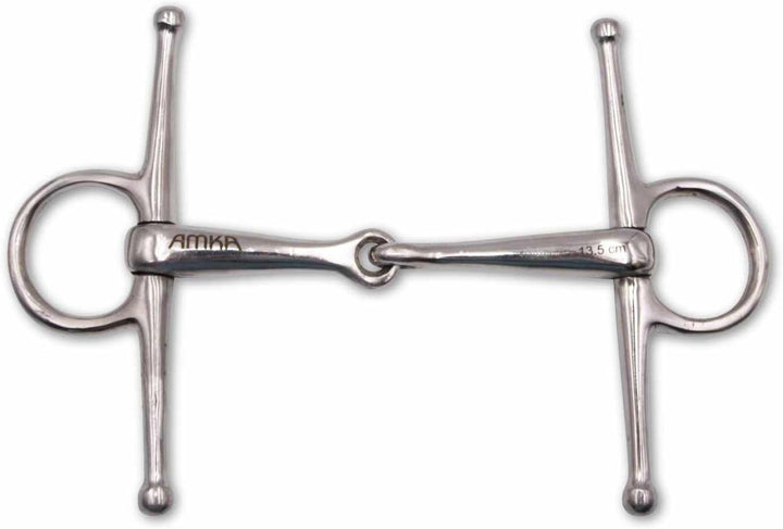 AMKA Knebeltrense Schenkeltrense massiv Edelstahl Stärke 18 mm Ringe 45 mm 13,5, 13,5