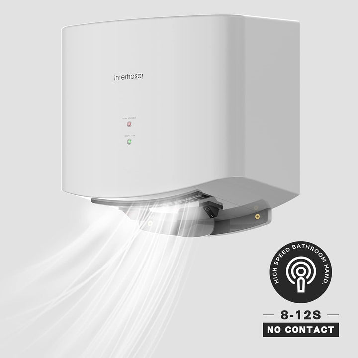 interhasa! Händetrockner automatischer Infrarotsensor handtrockner leise Gewerbe und Haushalt 1250W