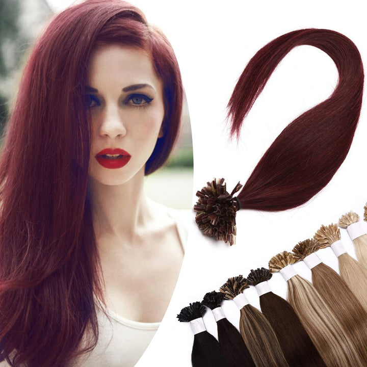 Sego Bondings Extensions Echthaar 0.5g/Strähnen 100 Strähnen Haarverlängerung Keratin U-Tip Glue 100