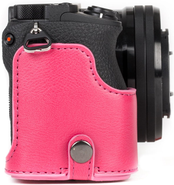MegaGear Sony Alpha A6500 (16-50 mm) Ever Ready Leder Kamera-Case mit Trageriemen und Batteriezugang