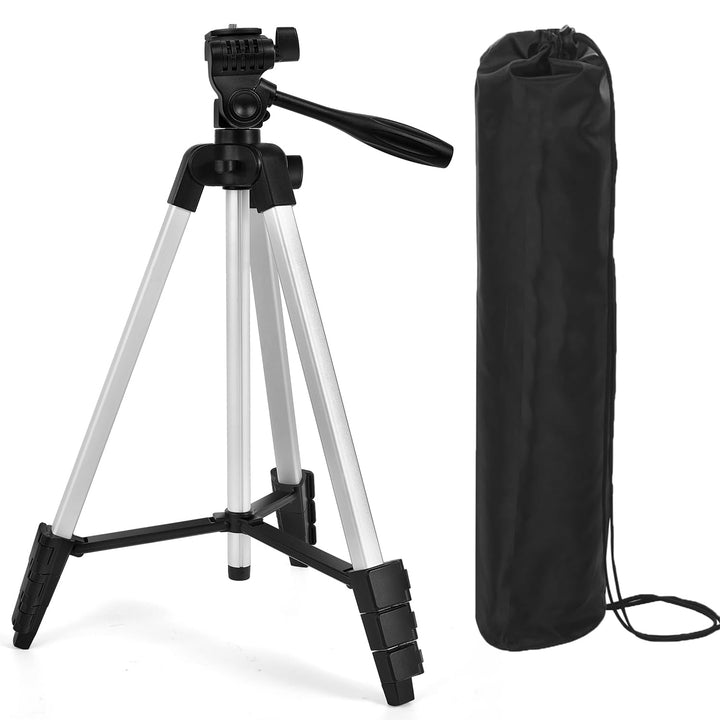 Silber Aluminium-Stativ für Laser-Nivellierung mit 137 cm Höhe und 0,54 kg leicht, mit Blasenniveau,