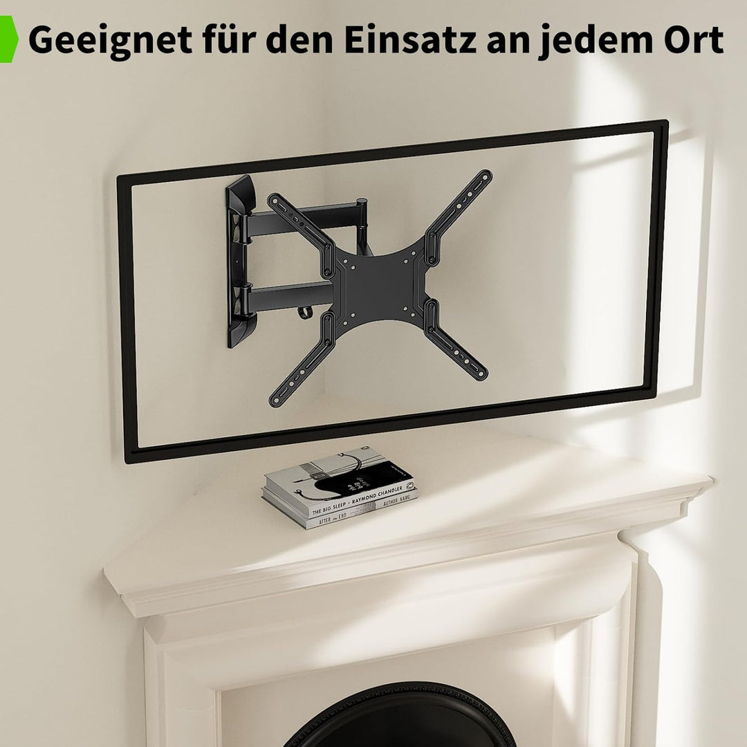 TV Wandhalter, Full Motion TV Halterung für 23-55 Zoll Flachfernseher bis 30 Kg, Wandhalter TV Halte