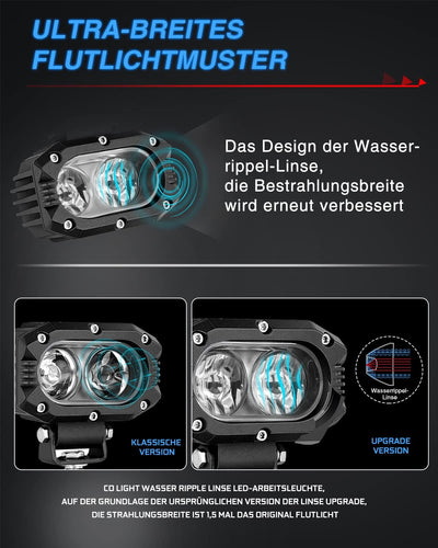 CO LIGHT LED Arbeitsscheinwerfer 12v Led Scheinwerfer 24v Zusatzscheinwerfer auto 4 zoll 2 stück×50W