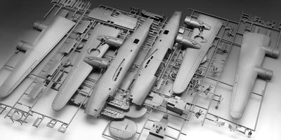 Revell 03831 03831-B-24D Liberator 1:48 originalgetreuer Modellbausatz für Experten, unlackiert