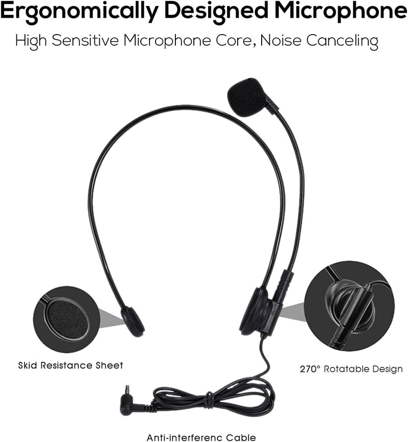 Sprachverstärker mit kabelgebundenem Mikrofon Headset, Stimmverstärker Tragbarer SHIDU S511 Mini-Lau