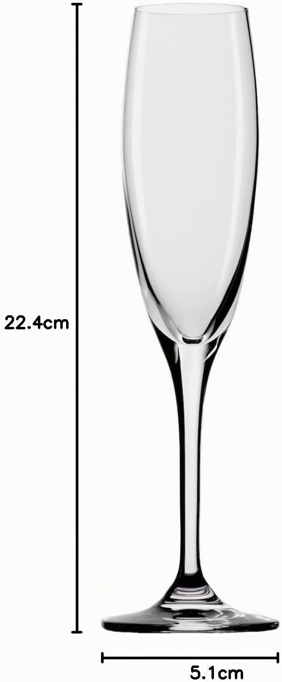 Stölzle Lausitz Sektglas Vinea/Sektgläser Set 6-teilig/Hochwertige Sektgläser aus Kristallglas/Aperi