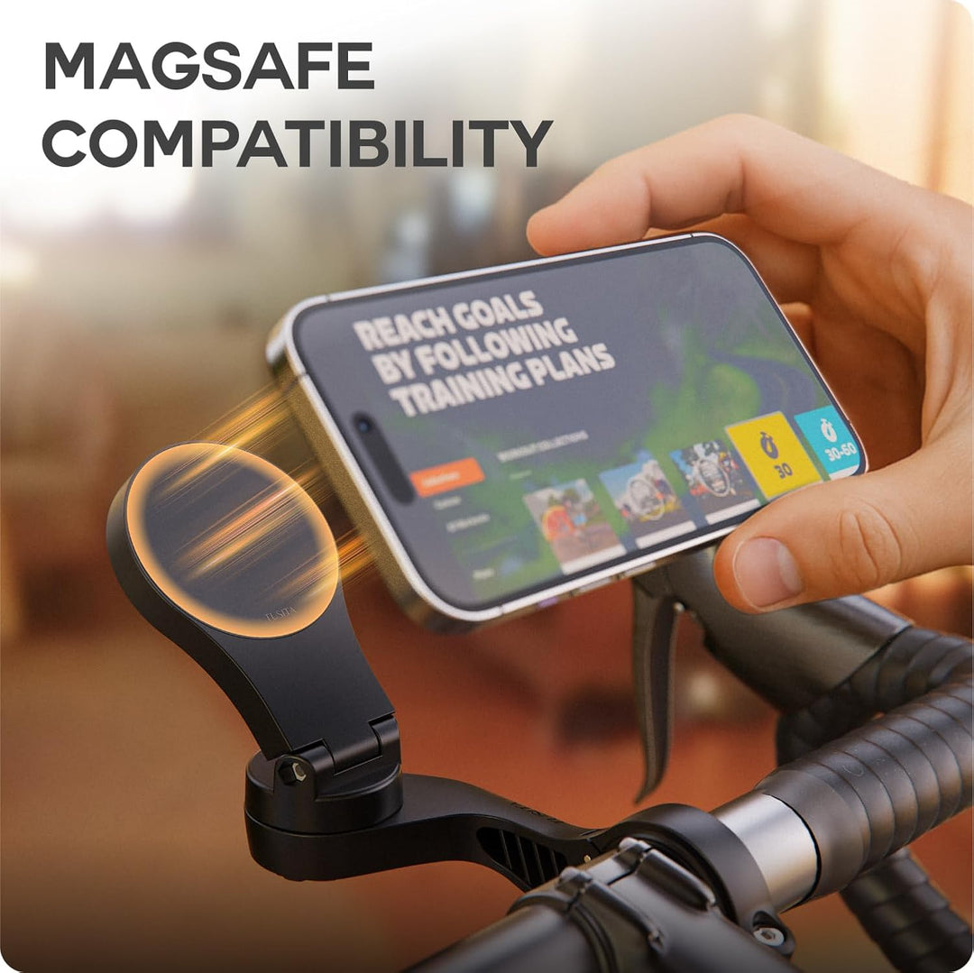 TUSITA Fahrrad Indoor Telefonhalterung Adapter für MagSafe Geräte Kompatibel mit Wahoo Fahrradcomput