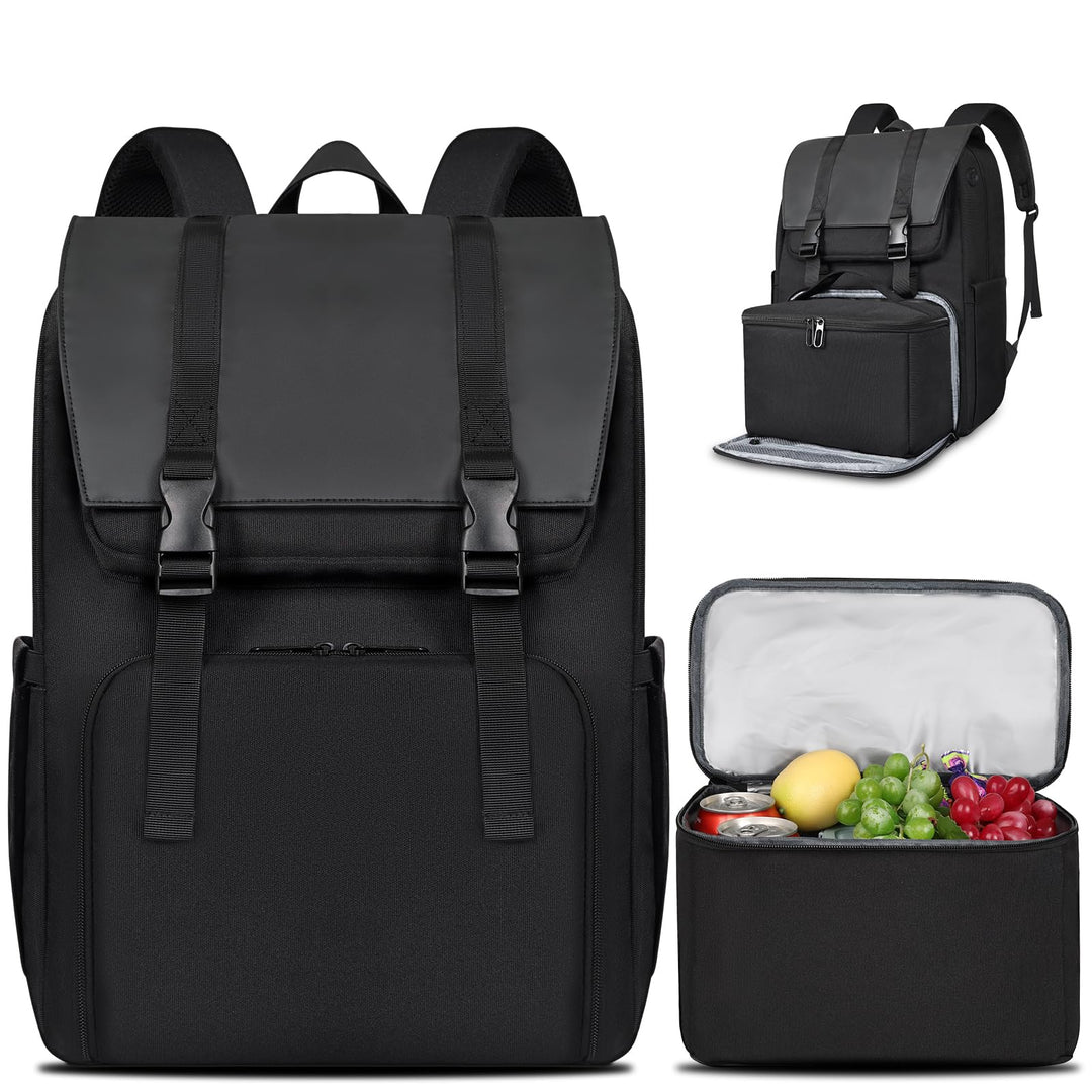 BERTASCHE Lunch Rucksack, Laptop Rucksack 17,3 Zoll mit Isoliertes Kühltasche für Herren und Damen,