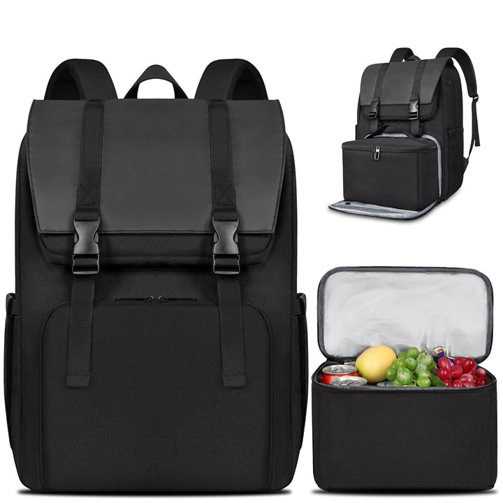 BERTASCHE Lunch Rucksack, Laptop Rucksack 17,3 Zoll mit Isoliertes Kühltasche für Herren und Damen,