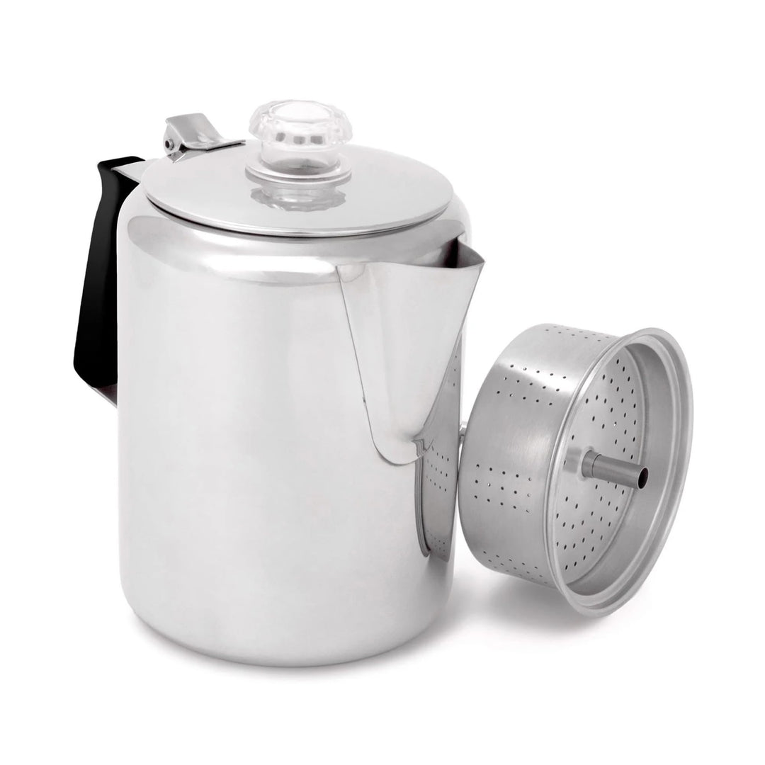 GSI Outdoors Glacier Kaffeekanne aus Edelstahl mit Silikongriff 9 Cup, 9 Cup