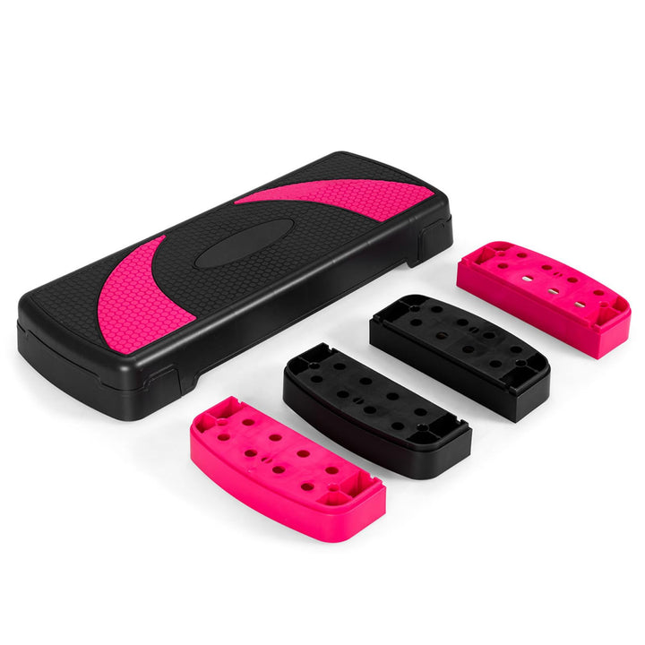 KOMFOTTEU Stepbrett Fitness Stepper, Aerobic Steppboard 10/15/21 cm Höhenverstellbar, Step Bench Tra