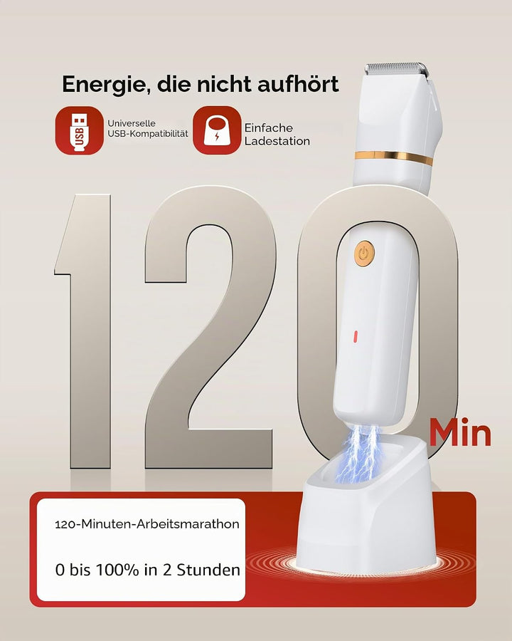 Damenrasierer für Damen, 3-in-1, Bikini-Trimmer IPX7, wasserdicht, Nasentrimmer, wiederaufladbar, Sc