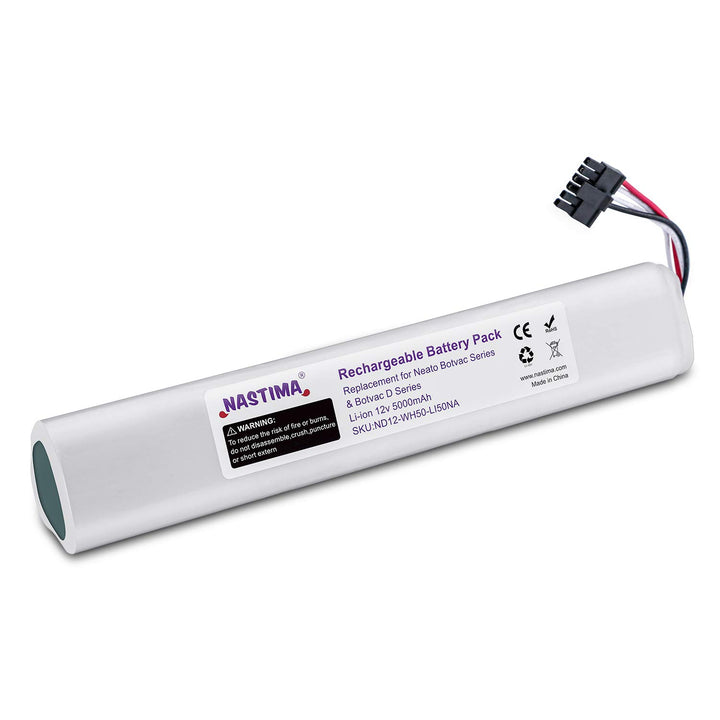 NASTIMA 12V 5000mAh Li-Ion Akku Ersatz Kompatibel mit Neato Botvac D Serie D85, D80, D75 und Botvac