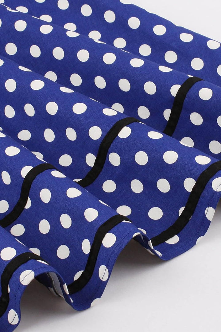 Damen 60er Jahre Polka Dot Vintage Rockabilly Kleid Abendkleider, S