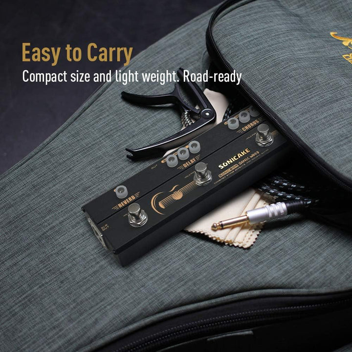 SONICAKE Multi Effektpedal Gitarre Akustikgitarre DI Box Multi Effektpedal Preamp Chorus Delay Rever