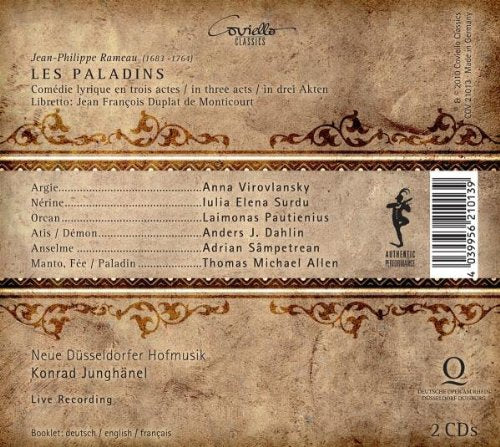 Rameau: Les Paladins, Audio-CD