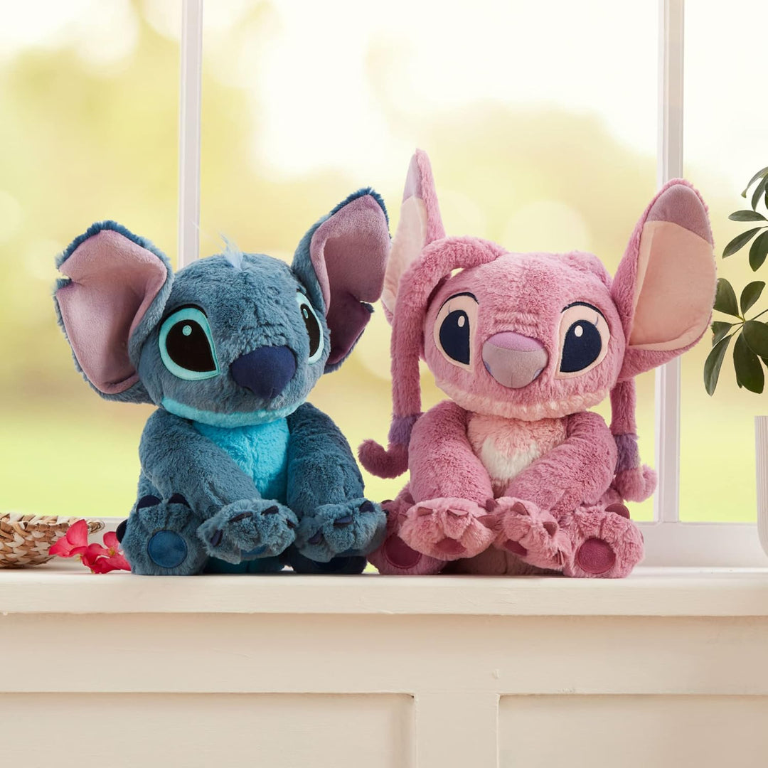 Disney Store Stitch Offizielles mittelgrosses Kuscheltier für Kinder, 38 cm, Kuscheltier mit Sticker