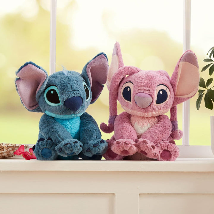 Disney Store Stitch Offizielles mittelgrosses Kuscheltier für Kinder, 38 cm, Kuscheltier mit Sticker