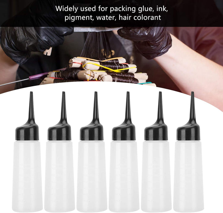 6Pcs Salon Färbung Shampooflasche, Shampooflasche, Friseursalon Shampoo Squeeze Nachfüllflasche, tra