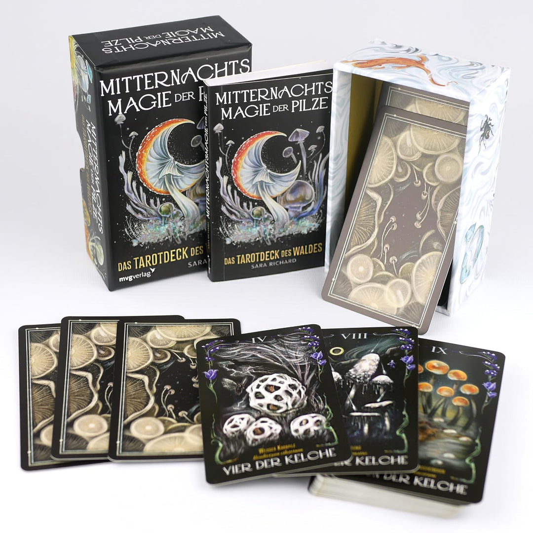 Mitternachtsmagie der Pilze: Das Tarotdeck des Waldes. Entdecke die geheimnisvolle Welt der Pilze in