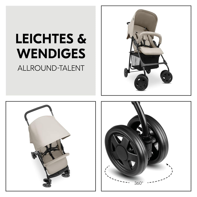 hauck Buggy Sport, Ultra Leicht - nur 5,9 kg, für Kinder bis 15 kg, Klein Zusammenklappbar, Reisebug