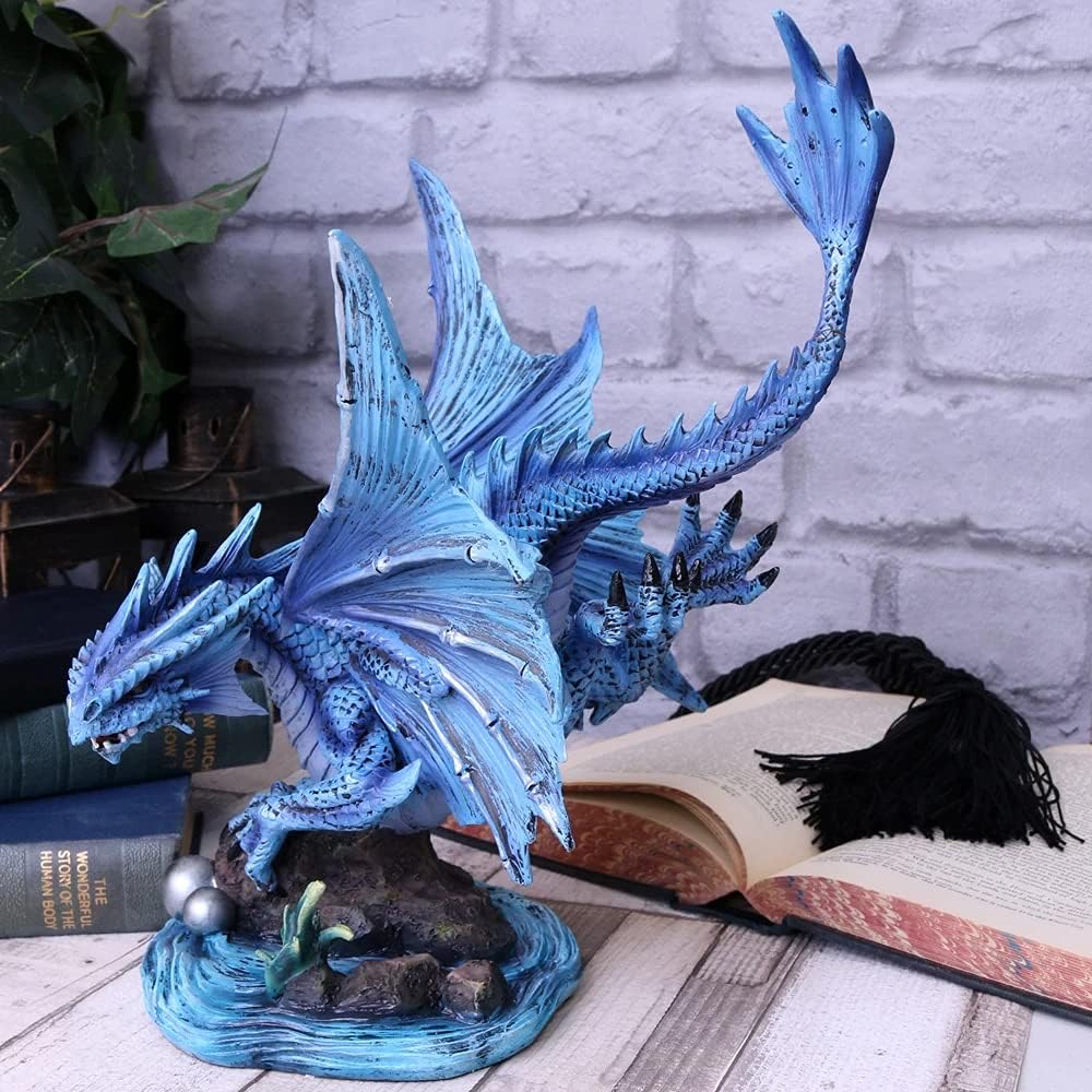 Nemesis Now Anne Stokes Wasserdrache für Erwachsene, 31 cm, Kunstharz, Blau