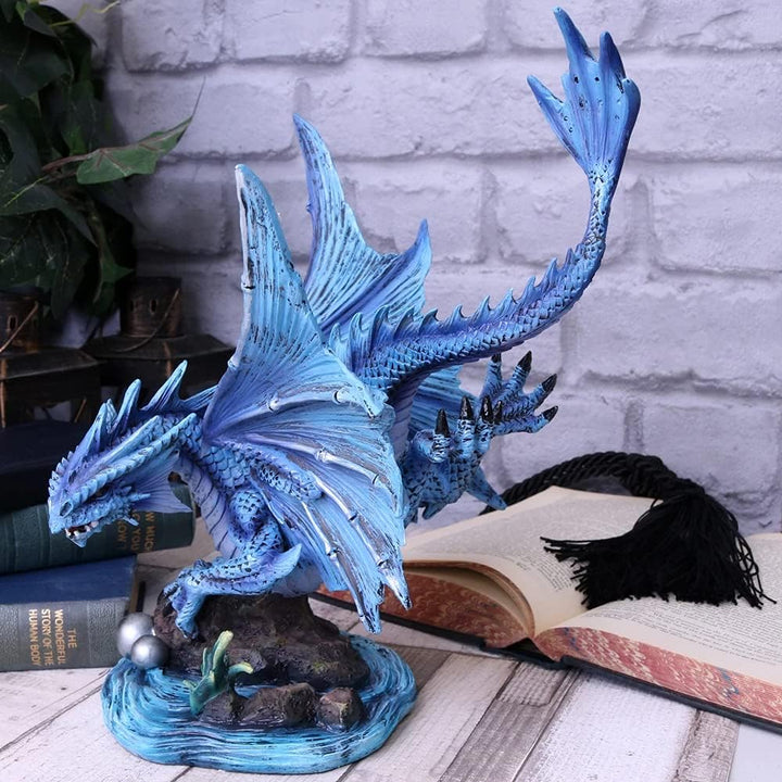 Nemesis Now Anne Stokes Wasserdrache für Erwachsene, 31 cm, Kunstharz, Blau