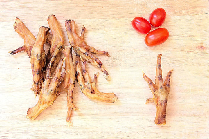 Hühnerfüsse 1kg| Zuper Hühnerkrallen Hähnchenfüsse Hühnerständer Kausnack Kauartikel Hunde Geschenk