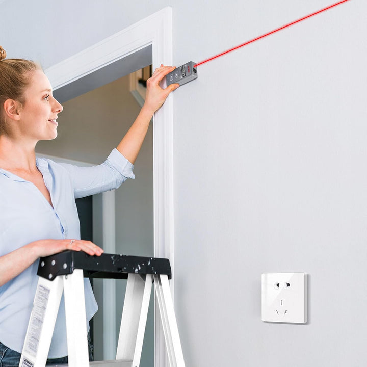 Kiprim Kompaktes 70m Laser Entfernungsmesser LD70M Mini-Lasermesswerkzeug Laserbandmass, M/FT-Einhei