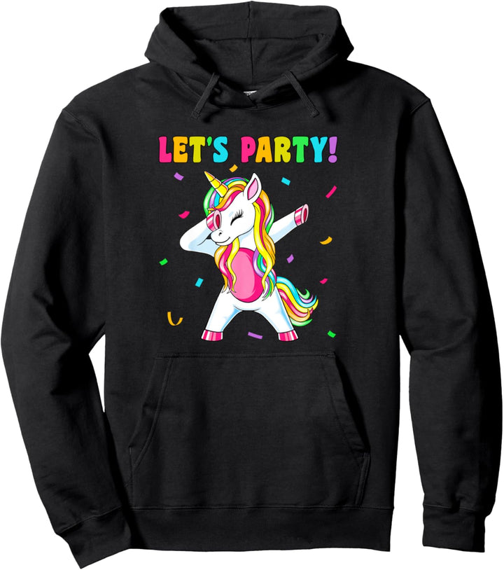 Einhorn Lets Party Outfit Damen Herren Junge Mädchen Einhorn Pullover Hoodie