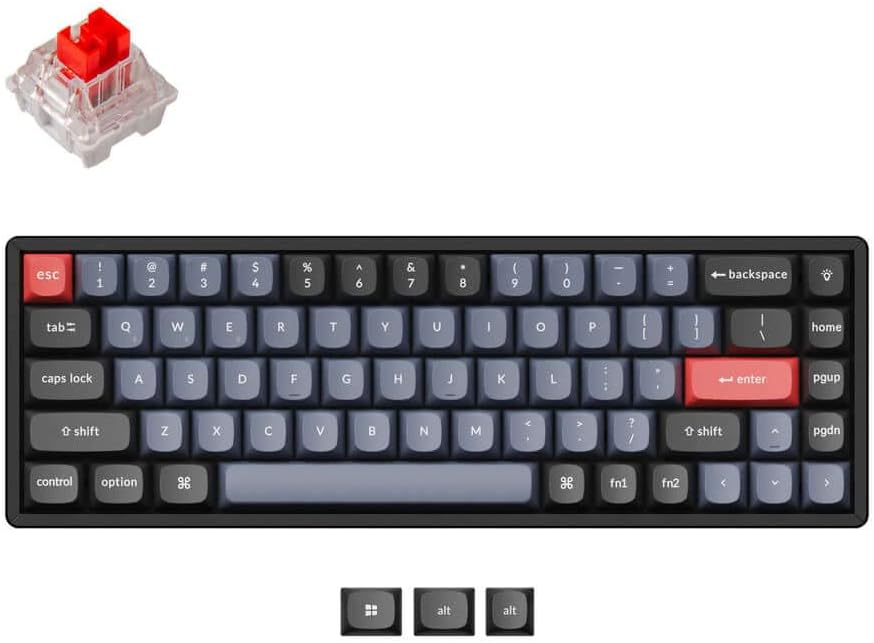 Keychron K6 Pro QMK/VIA Kabellose Mechanische Tastatur, Bluetooth/USB-C, programmierbare Tastatur, H