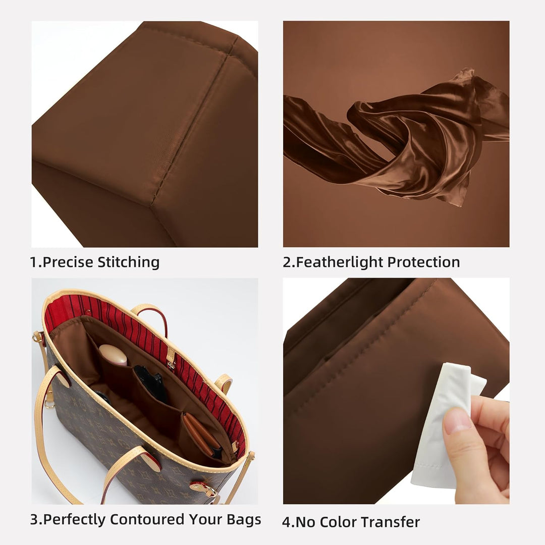 DGAZ Seide Handtasche Organizer für Neverfull PM/MM/GM, Taschenorganizer Tasche in Tasche Organizer,