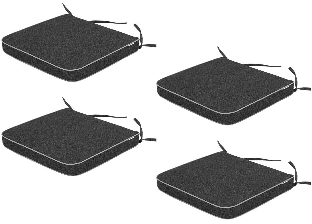 PillowPrim 4er Set Stuhlkissen / Sitzkissen 48x45 cm Sitzauflagen Polsterauflagen Outdoor/Indoor Aus