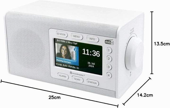 Soundmaster DAB900 Digitalradio Radio DAB+ &amp; UKW/FM, Bluetooth, Radiowecker, grosses Farbdisplay, Fa