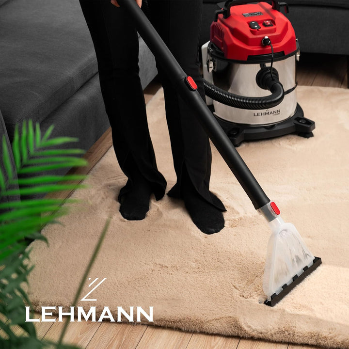 LEHMANN Waschsauger mit 20L-Behälter - 1600W - Polsterreiniger Gerät mit HEPA-Filter - 4,3L Reinigun