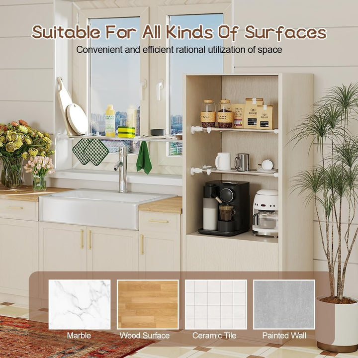 Hershii Ausziehbar Garderobensystem Einziehbar Schrank Trennwand Regaltrenner Schrankteiler Regaltei