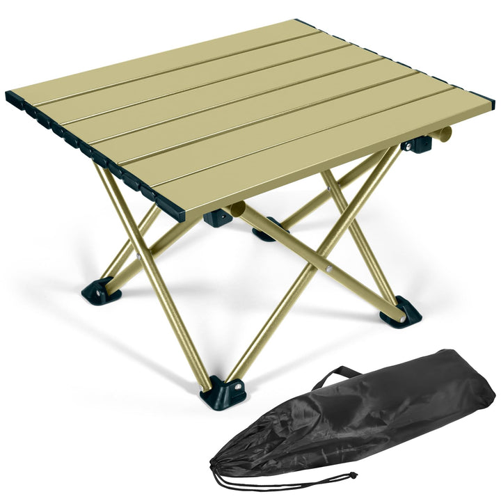 Klappbarer Campingtisch, Ultraleichter Tragbarer Campingtisch aus Karbonstahl mit Tragetasche für Ou