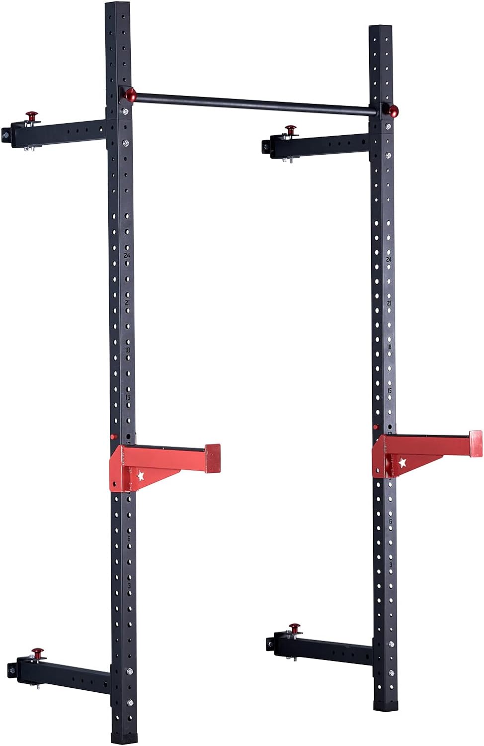 Train Hard Wand Rack Wandbefestigter Power Rack mit Klimmzugstange, 350 kg belastbar, optional mit Z