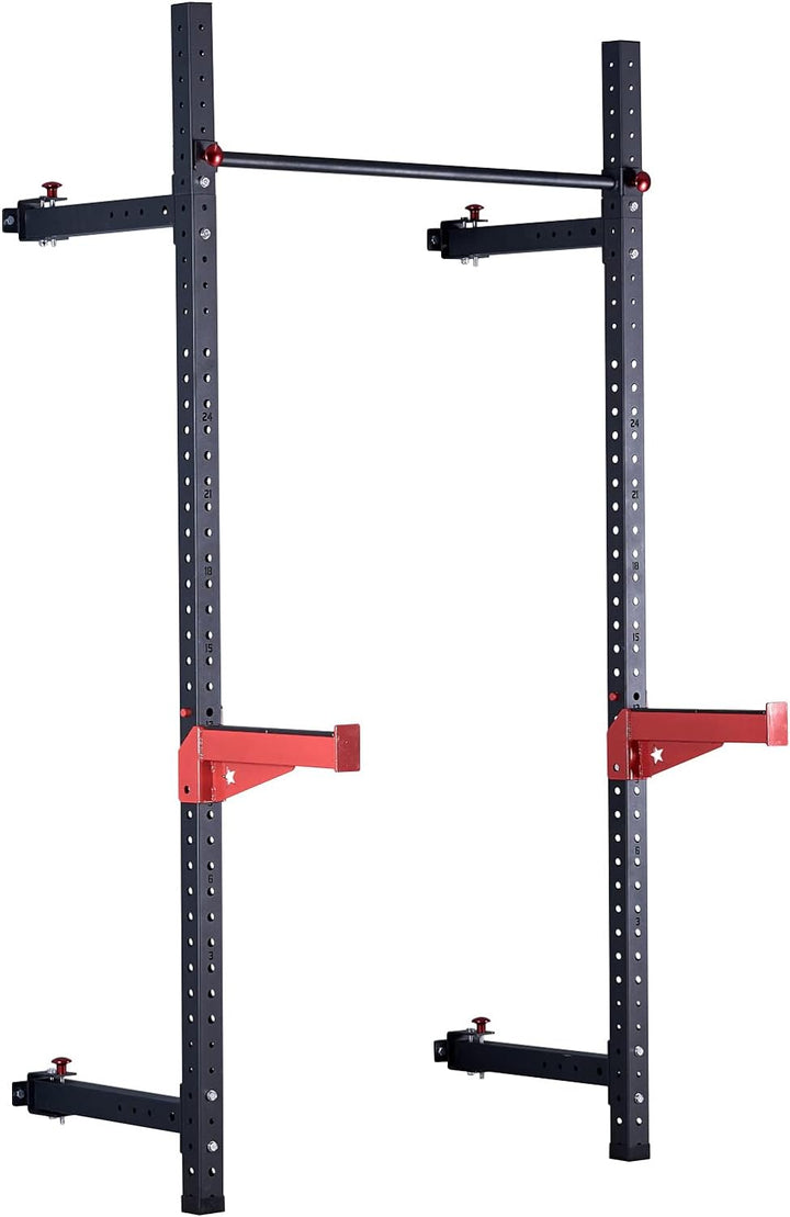 Train Hard Wand Rack Wandbefestigter Power Rack mit Klimmzugstange, 350 kg belastbar, optional mit Z