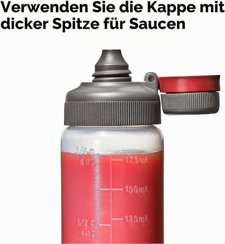 OXO Auslaufsicheres Quetschflaschen-Set, 3, 170 ml, Quetschflaschen-Set