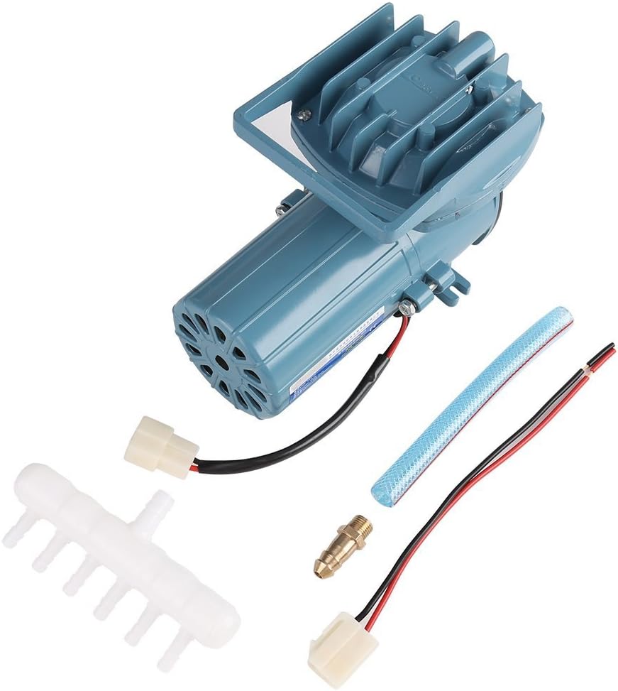 Superleise Aquarium Luftpumpe, DC 12V 35W 68l/min Luftpumpe Sauerstoff tragbar Leistungsstark Sauers